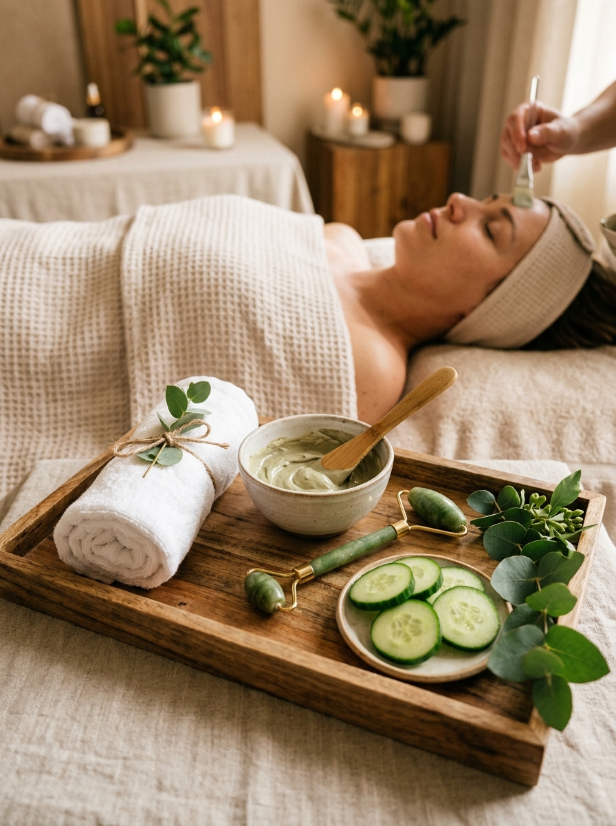 Demo photo: Soothing facial and restorative skin care treatment